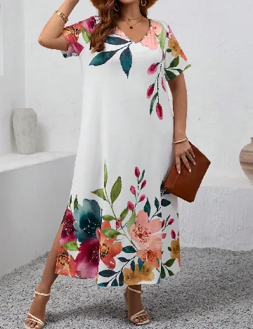 Rochie lunga Emery Rose Curve, alb