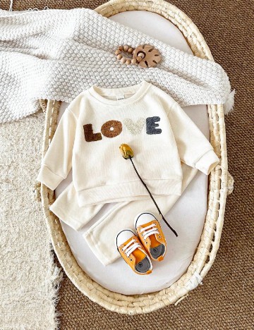 Compleu Shein Kids, crem