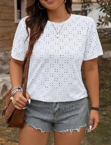 Bluza SHEIN CURVE, alb