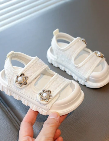 Sandale Shein Kids, alb