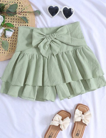 Pantaloni scurti Shein Kids, verde