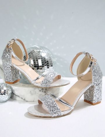 Sandale SHEIN, argintiu