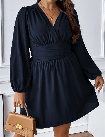 Rochie scurta SHEIN CURVE, bleumarin