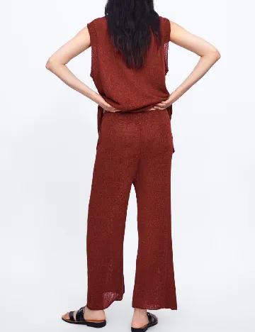 Pantaloni Zara, caramiziu