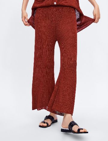 Pantaloni Zara, caramiziu