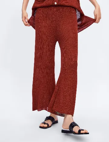 Pantaloni Zara, caramiziu