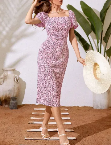 Rochie medie SHEIN, floral print