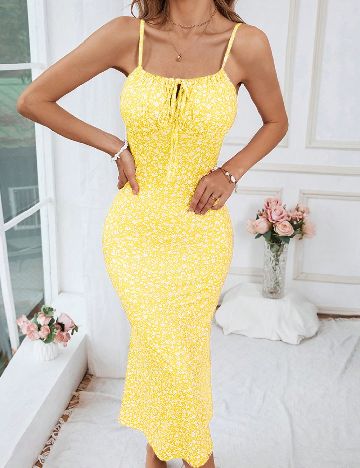 Rochie medie SHEIN, galben