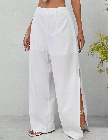 Pantaloni SHEIN, alb