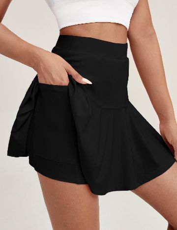 Fusta pantalon SHEIN, negru