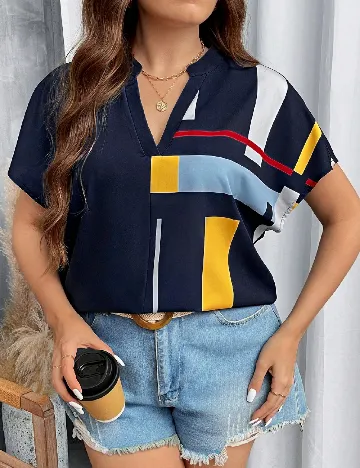 Bluza Emery Rose Curve, bleumarin