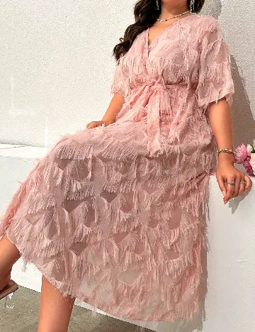 Rochie medie SHEIN CURVE, roz