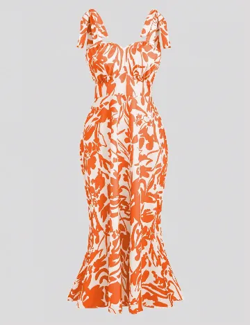 Rochie medie SHEIN CURVE, portocaliu