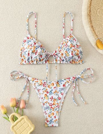 Costum de baie SHEIN, floral print
