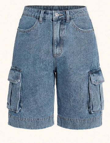 Pantaloni scurti SHEIN, albastru