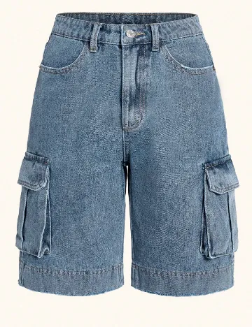 Pantaloni scurti SHEIN, albastru