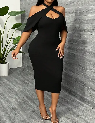 Rochie medie SHEIN CURVE, negru