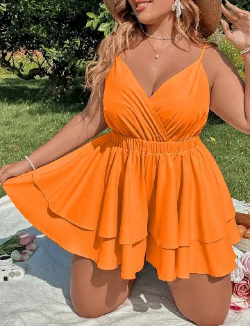 Salopeta SHEIN CURVE, portocaliu