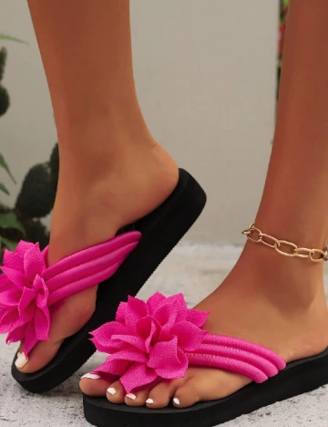 Slapi SHEIN, negru/roz