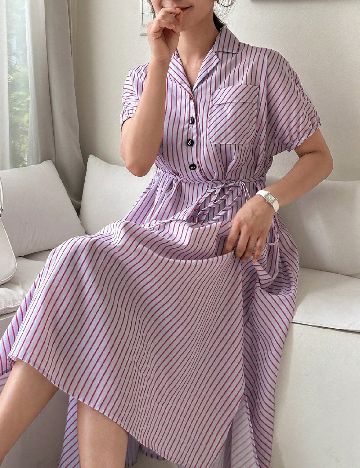 Rochie medie Dazy, bleu/rosu