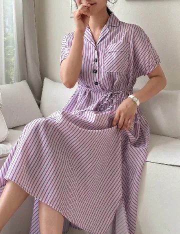 Rochie medie Dazy, bleu/rosu