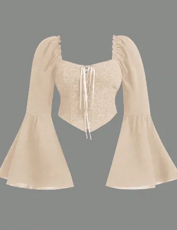 Top SHEIN CURVE, crem