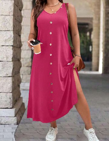 Rochie medie SHEIN CURVE, roz