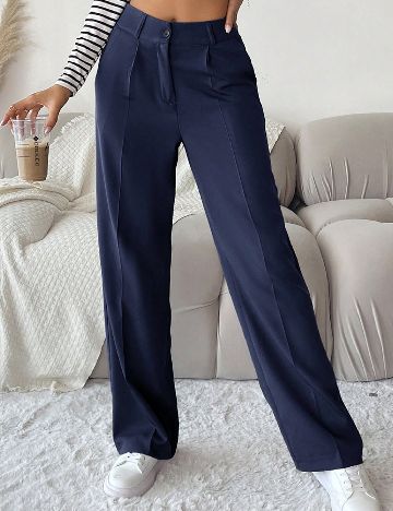 Pantaloni SHEIN, bleumarin