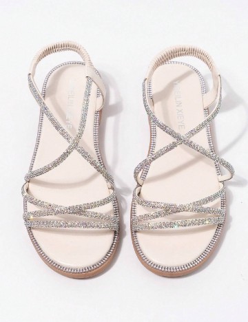 Sandale Shein Kids, argintiu