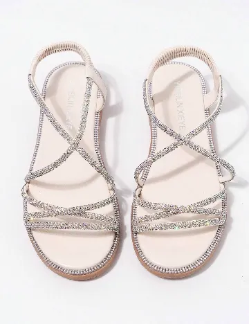 Sandale Shein Kids, argintiu