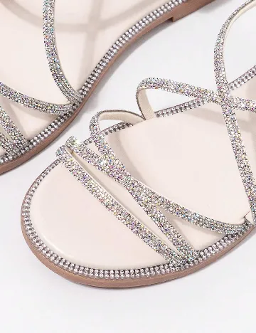 Sandale Shein Kids, argintiu