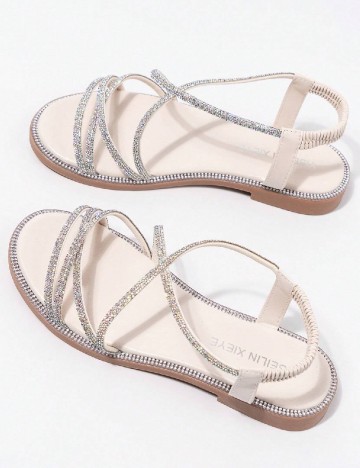 Sandale Shein Kids, argintiu