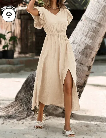 Rochie medie SHEIN, crem