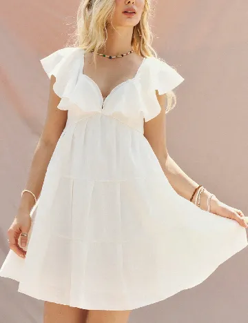 Rochie scurta SHEIN, alb