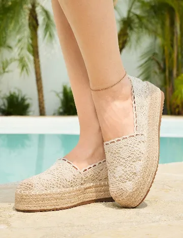 Espadrile SHEIN, crem