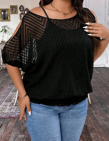 Bluza SHEIN CURVE, negru