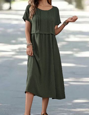 Rochie medie Emery Rose, verde