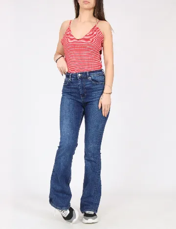 Body Bershka, rosu/alb