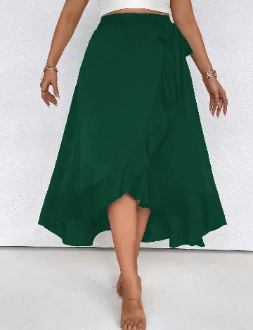 Fusta SHEIN CURVE, verde