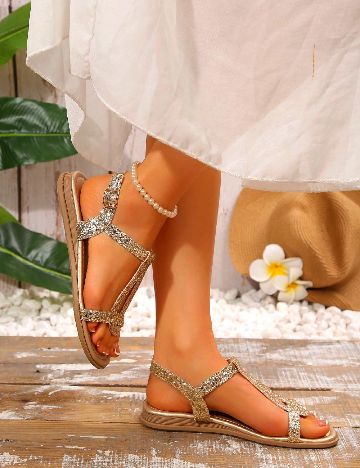 Sandale SHEIN, auriu
