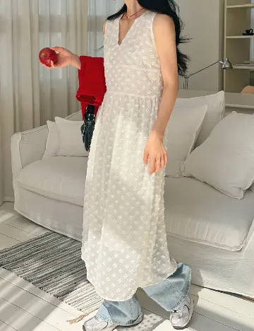 Rochie medie SHEIN, ecru