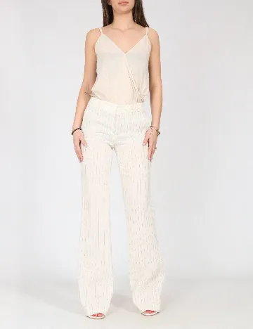 Pantaloni Zara, ecru