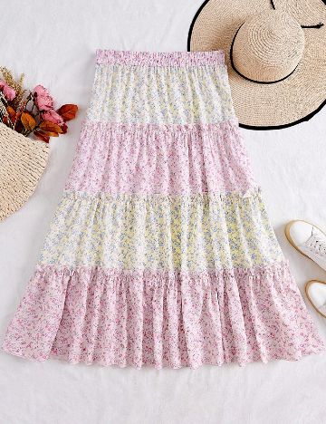 Fusta SHEIN CURVE, mix culori