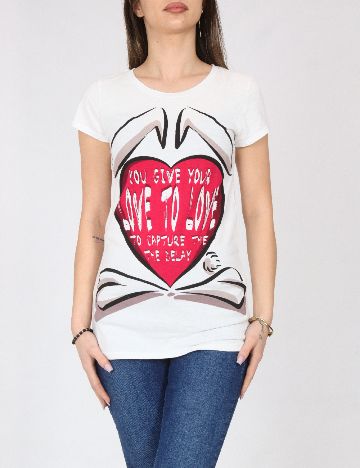 Tricou Bershka, alb