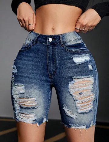 Pantaloni scurti SHEIN, albastru