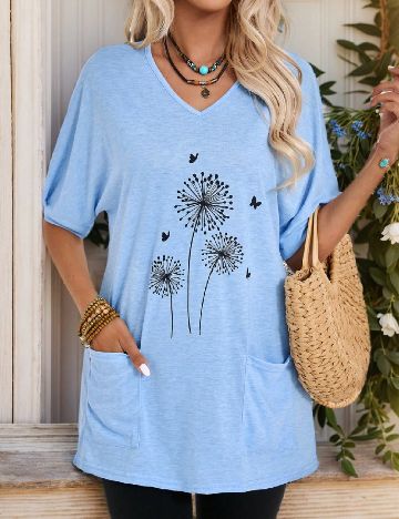 Bluza Emery Rose, bleu