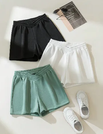 Set Pantaloni scurti 3 perechi SHEIN, mix culori