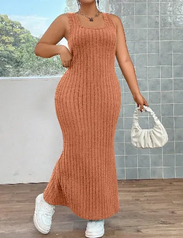 Rochie lunga SHEIN CURVE, portocaliu