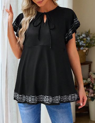 Bluza SHEIN Maternity, negru