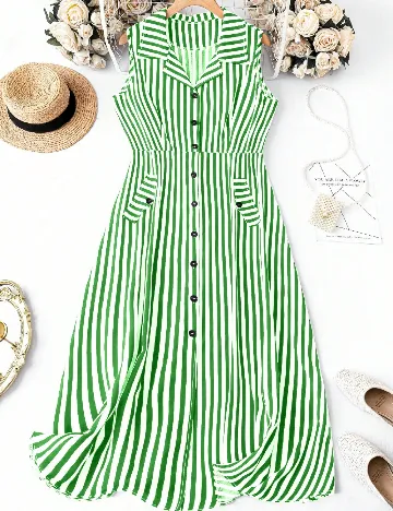 Rochie medie SHEIN CURVE, verde